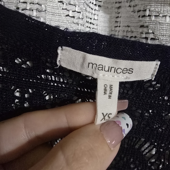 Maurices Navy Blue Lace Cardigan - Picture 4 of 5